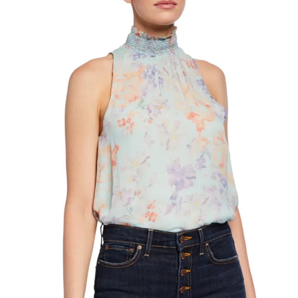 Alice + Olivia Multicolor Floral Halter Blouse